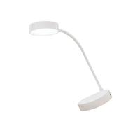 Veemoon Lampe de Bureau LED Blanche Charge USB et Support Téléphone, Lampe D'étude Pliable pour Bureau Scolaire et Chevet, Protection des Yeux Assurée