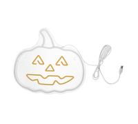 Veemoon Lampe Néon Halloween pour Chambre et Fête, Installation Rapide, Matériau Ps 34x31 Cm, Design Citrouille Effrayant Sûr pour Garçon et Filles