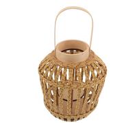 Veemoon Lanterne Décorative en Bambou Tressé avec Anse, Légère et Sûre, Style Rustique Campagne, pour Centre de Table de Mariage ou Salon