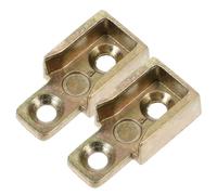 Veemoon Lot de 2 plaques de verrouillage pour fenêtre coulissante, accessoire de loquet en alliage de zinc pour réparation des fuites.
