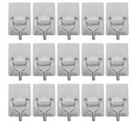 Veemoon Lot de 20 Crochets Adhésifs en Acier Inoxydable Résistants la Déformation, Crochets pour Serviettes et Outils, pour Salle de Bain Cuisine