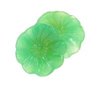Veemoon Lot de 20 Ornement Artisanal en Résine de Feuille de Lotus Verte, Décoration Délicate et Accessoire Photo pour Aquarium à Maison Bureau