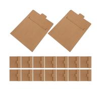 Veemoon Lot de 20 Pochettes Carrées en Papier Kraft Épais 20x20 Cm, Enveloppes Artisanales Brunes pour Invitations, Cartes Postales et Rangement, Enveloppes Écologiques Multifonctions