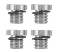 Veemoon Lot de 4 bouchons de tuyau à tête hexagonale intérieure, | Bouchon de vidange en acier inoxydable avec joint torique pour extrémités de tuyaux, remplacement des drains
