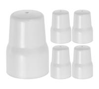 Veemoon Lot de 5 bouchons décoratifs pour vannes de radiateur, en | Manchon de robinetterie de radiateur avec joint torique en caoutchouc, cache-robinet pour extrémités de robinetterie exposées