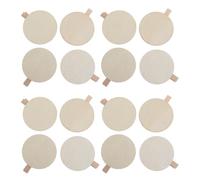 Veemoon Lot de 50 Mini Clips Décoratifs en Bois Rond Beige Pince Sécurisée, Porte-étiquettes Rustique pour Mariage et Bureau, Toile Vierge pour Scrapbooking
