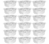 Veemoon Lot de 50 Moules à Mini-Gâteau en Forme de Cœur en Aluminium, Barquette Portable Résistante à Haute Température, pour Air Fryer, BBQ et Pâtisserie