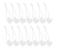 Veemoon Lot de 500 Étiquettes en Papier Kraft de Cœur avec Ficelle en Lin Blanc, Design Suspendu Vintage pour Décoration de Fête et Besoins Présents