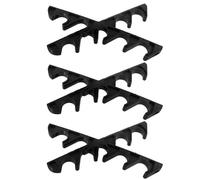 Veemoon Lot de 6 Supports de Réglage en Plastique Noir pour Chaise Longue d'Extérieur Système à 5 Positions Ajustables Accessoires Universels pour Mobilier de Jardin et Camping