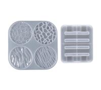 Veemoon Moule à sous-Verres en Silicone Réutilisable 2 Pcs pour Résine Époxy, Forme Ronde Flexible, pour Fête de Thé en Après-midi ou Réunion de Famille
