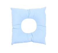Veemoon Oreiller Carré Bleu en Coton Perlé pour Massage Visage, Confortable et Protecteur, pour Table de Massage et Salon de Beauté