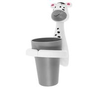 Veemoon Organisateur Mural De Brosse à Dents Forme De Zèbre avec Support pour Dentifrice Et Gobelet Porte-Brosse à Dents Pratique Et Élégant pour Salle De Bain Et Cuisine