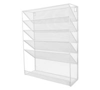 Veemoon Organiseur mural blanc pour dossiers, porte-documents de bureau à | Trieur de courrier A4, panier à magazines suspendu vertical, décoration gain de place pour cloisons scolaires, plateau
