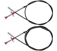 Veemoon Outil de Dragage D'évier Flexible en Acier 2pcs Pince Attrape Cheveux pour Débouchage de Canalisations à Domicile