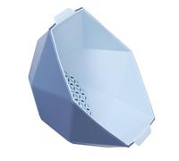 Veemoon Panier D'égouttage Facile à Nettoyer et Détachable en Pp à Double Couche Hexagonal Bleu pour Fruits et Légumes Usage Domestique et Restaurant