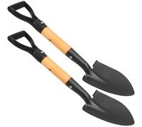 Veemoon Pelle de Jardinage en Acier Noir 2pcs Bord Tranchant pour Semis et Jardinières de Balcon, pour Espaces Confinés et Sessions de Jardinage