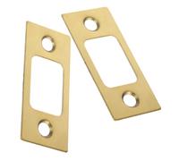 Veemoon Plaque de gâche de verrouillage, plaque de quincaillerie de verrouillage ronde en acier inoxydable, 2PCS, pour portes en bois, bureau et maison