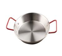 Veemoon Plateau de Service Décoratif 23 Cm en Acier Inoxydable avec Double Poignées, Surface Lisse, Multi-usage pour Pique-niques et Activités en Plein Air