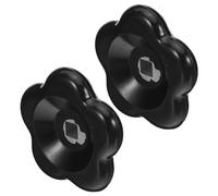 Veemoon Poignées de Robinet Extérieur Volant à Tige Carrée 7x7mm en Bakélite Noire Lot de 2 Installation Facile pour Vanne D'eau et Robinet de Jardin