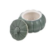 Veemoon Pot en Céramique de Citrouille Pot de Stockage Multifonction Récipient à Thé Boîte à Collation Plateau Décoratif pour Bureau Cuisine