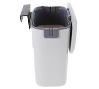 Veemoon Poubelle Cuisine 9l Blanche PP ABS à Porte Coulissante | Montage sans Perçage, Ouverture Élargie à Ressort, Poignée Plus Fluide, pour Placard et Pièce Humide