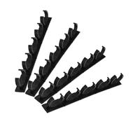 Veemoon Range Epices Organisateur Cuisine Mural Noir 4pcs en Plastique | Pinces à Épices Suspendues, Bouteille D'assaisonnement, Rangement Compact et Design Peu Encombrant