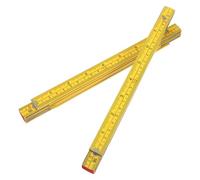 Veemoon Règle Pliable en Bois Double Face 2pcs 1 Mètre Mesures Métriques et Impériales, Outil de Mesure Précis pour Menuiserie et Travail du Bois
