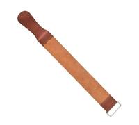 Veemoon Sangle D'affûtage Surface Lisse Marron en Cuir Artificiel Double Face et Utilisation Confortable, comme Présent Souvenir pour Barbier ou Décoration