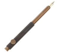 Veemoon Stylo Plume en Laiton 0,5mm, Portable, Écriture Fluide, Merci | Mini Format Délicat, Capuchon de Protection, pour École et Bureau, Élève, Or
