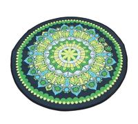 Veemoon Tapis Rond Mandala Style Simple et Élégant Lavable en Tissus Non Tissés et Polyester, Antidérapant et Facile à Nettoyer, pour Couloir et Tatami