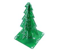 Veemoon Vert Mini Sapin en Plastique Artificiel LED Clignotant de Noël | Décoration de Bureau, Intérieur pour Noël, Design Arbre Simulé, Portable, Éclat Agréable, Kit DIY