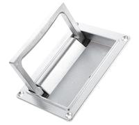 Veemoon Zinc Poignée Pliable Alliage en Argenté de Encastrée pour Coffret | Anti Rouille, Pliage Silencieux, Usage Simple et Pratique, pour Mini Conteneur et Équipement de Contrôle