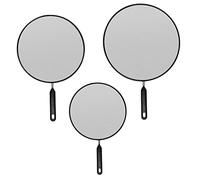 Veesper 3 PCS Splash Guard, Couvercle d'éclaboussures en Acier Inoxydable avec poignée pour poêle à Frire 19 cm 25 cm 29 cm, Couvercle Anti-glis