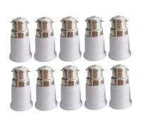 Veesper Adaptateurs de Douille d'ampoule B22 à E27 10pcs B22 à E27, Convertisseur résistant la Chaleur 2, 4 × 1, 4 Pouce 220V pour Les raccords de Lampe CFL, LED et Incandescence