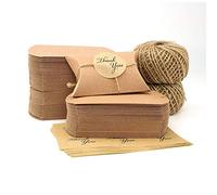 VEESUN Boites Cadeaux Kraft, 120 Pièces Cadeau Mini Boite de Bonbons | Emballages de Cadeaux avec Autocollant pour Anniversaire Faveurs Mariage Sainte Nouvel an Noël Saint Valentin, 6 x 9cm
