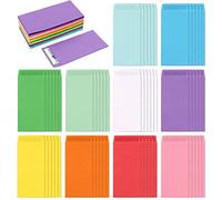 VEGCOO 60Pcs Petites Enveloppes Multi Couleur, Mini Enveloppes en Papier, Enveloppes De Graines Autocollantes pour Graines, Pièces De Monnaie, Perles, Timbres, Invitations, Cartes, 16 x 8 cm