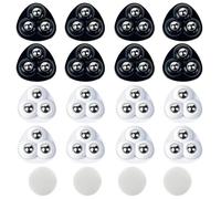 VEGCOO Lot de 16 Roulettes Pivotantes Auto Adhésives, 360 Degrés Mini Roulettes à Billes Autocollantes Avec 3 Billes En Acier pour Machine à Café, Poubelle, Appareils De Cuisine, Petits Meubles