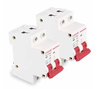Vegena 2 pièces d'interrupteurs de séparation DC, disjoncteurs, DZ47-50Z-2P, 1000V 50A, disjoncteurs de protection de ligne photovoltaïque, disjoncteurs de ligne DC DC solaire pour l'éclairage
