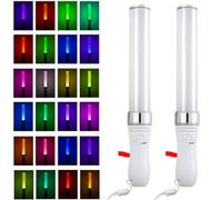 Vegena 2 Pièces Lumineux En Mousse LED, 24 Couleurs, 3W, 25CM, Bâtons LED Pour Fêtes, Mariages, Anniversaires, Halloween, Raves