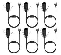 Vegena 6 Pièces 1,8 M Câbles Pour Lampe De Sel, Isolation Douille, Douilles E14 Avec Interrupteur