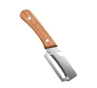Vegetable Peeler Kitchen Tool - Wooden Handle Multi Function Peeler Bottle Opener Combo, Precision Carrot Cutter Stainless Steel Blade, Ergonomic Grip Kitchen Gadget | Home Cooking Vegetable Prep,