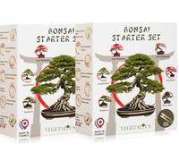 VEGETALIUS - Lot de 2 Kits complets de 6 Bonsai avec graines & accessoires - Fabriqué en France - Idée coffret cadeau original pour femme & homme pour votre intérieur ou jardin