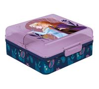 Tataway Boîte à sandwich violette Disney pour filles en plastique congelé Elsa Anna avec plusieurs compartiments
