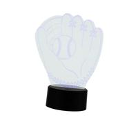 Veilleuse 3D Baseball Glove en Acrylique Noire, Ambiance Noël | Lumière Décorative USB, Effet Réaliste, sans Batterie, Usage Table ou Chambre, Style Festif et Compact