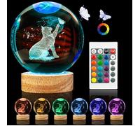 Veilleuse 3D en forme de chat en forme de boule de cristal - Cadeau pour femme - Figurines de chat de 8 cm - Bou COFFRET THEMATIQUE