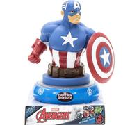Veilleuse 3d Lumineuse Et Sonore Figurine Captaine America 25 Cm