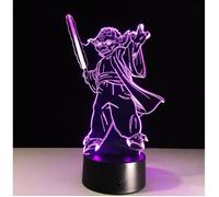 Veilleuse 3D Maître Yoda Star Wars - LED 7 couleurs - Contrôle tactile