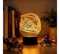 Veilleuse 3D moto, veilleuse moto pour enfants, lampe décorative à changement de 7 couleurs. Idéale pour la décoration de chambre des enfants et des motards, avec un thème moto original et unique.