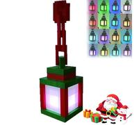 Veilleuse 3D Pixelated RGB - Lampe d'ambiance LED 16 couleurs avec télécommande et contrôle tactile, rechargeable par USB et lampe de chevet portable pour chambre à coucher, salle de jeux et