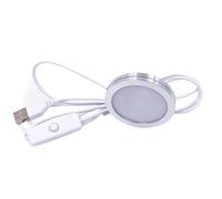 Veilleuse 3D ronde ultra fine en alliage d'aluminium 5 V chargement USB 3 couleurs Kit de lampe LED impression 3D décoration uniquement accessoires de quincaillerie Kit de lampe LED personnalisé DIY